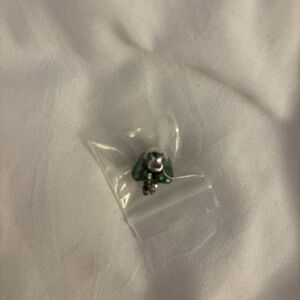 Green and Silver Hulk charm for bracelet